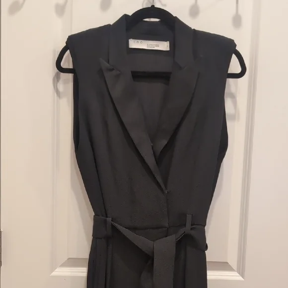 IRO Anis Black Sleeveless Jumpsuit with Waist Tie - Picture 8 of 8